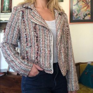American Rag Tweed Multicolored Moto Jacket